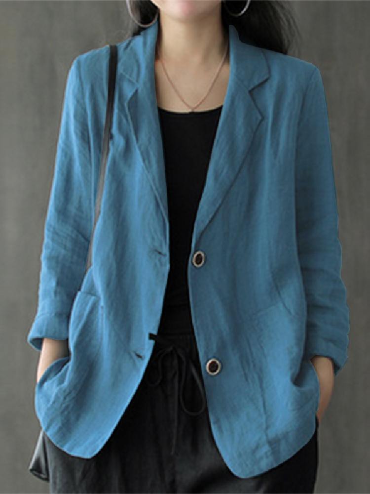 Blazer Women Oversized - Blazer wanita polos elegan, mantel musim