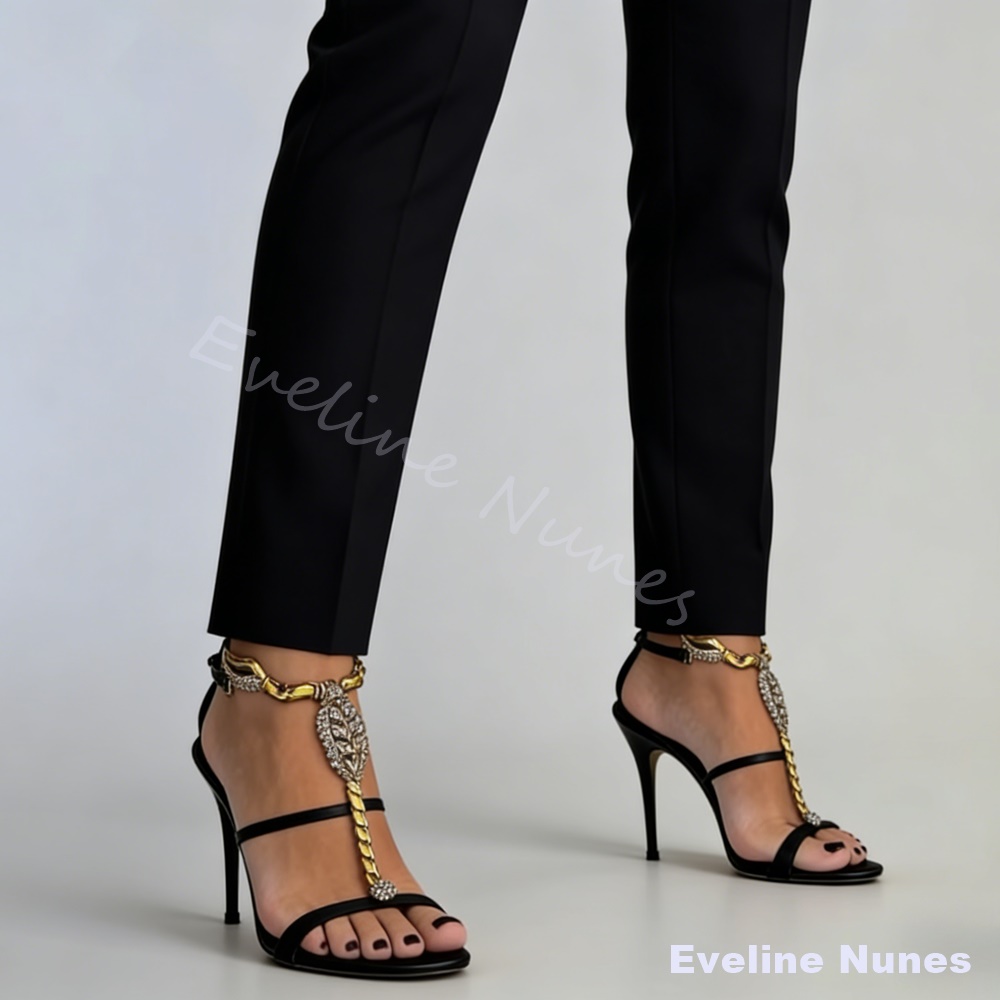 Women'S Fashion Belts - Sandal Wanita Mewah Berbahan Metal Model