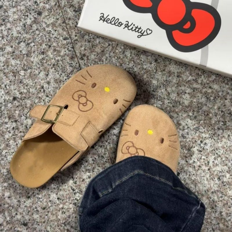 Women'S Fashion Gym Shoes - Sandal Kulit Modis Hello Kitty Wanita