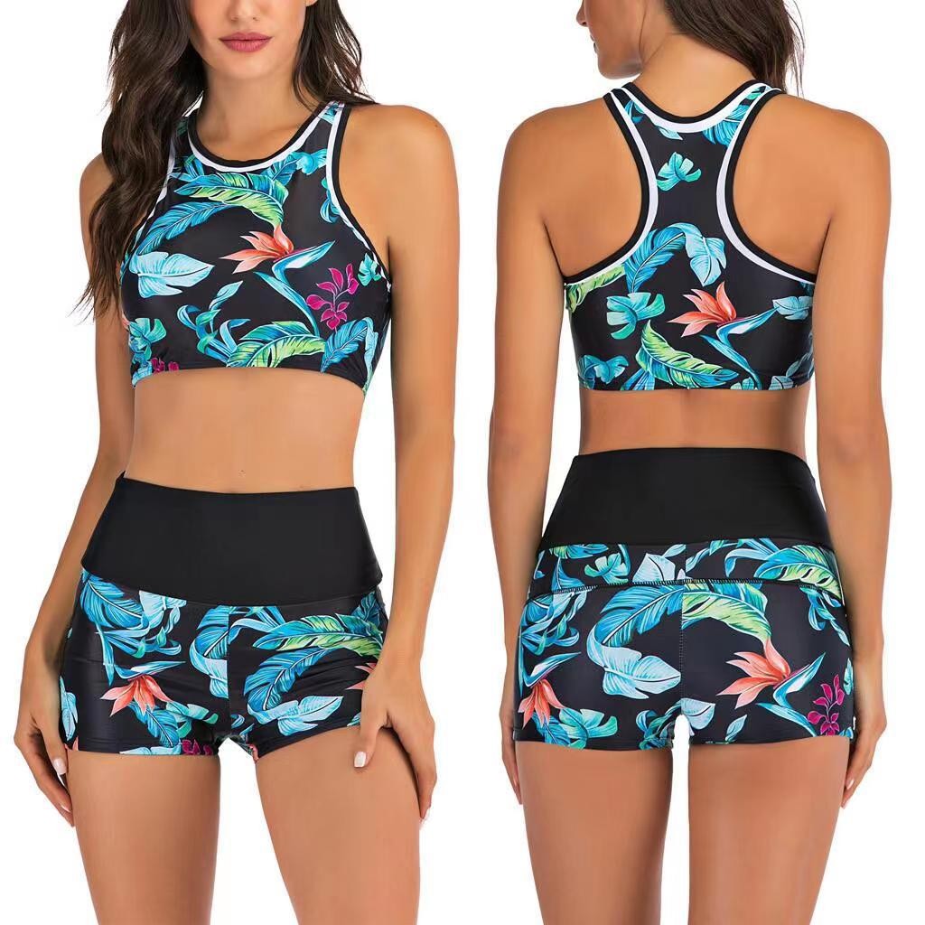 Crop Top Women - Y2K Bikini Wanita Tankini dengan Celana