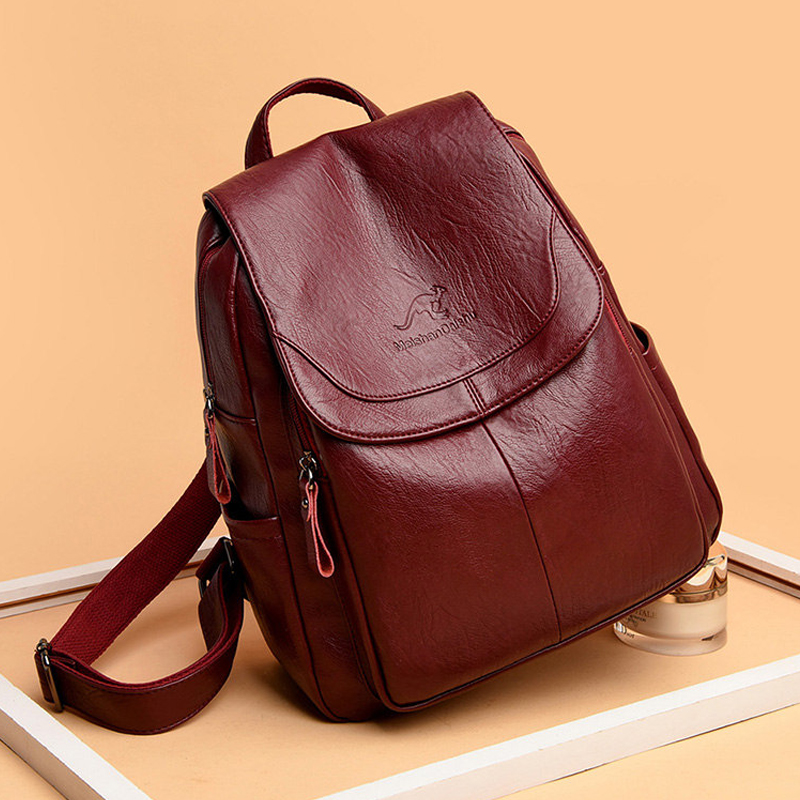 Women Fashion Online - Tas ransel kulit lembut wanita 9