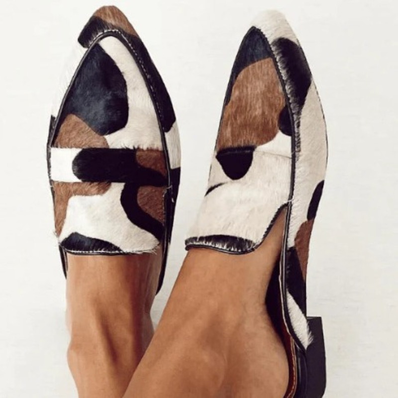 Women'S Fashion Shoes - Sepatu Wanita Kasual Motif Kulit Sapi