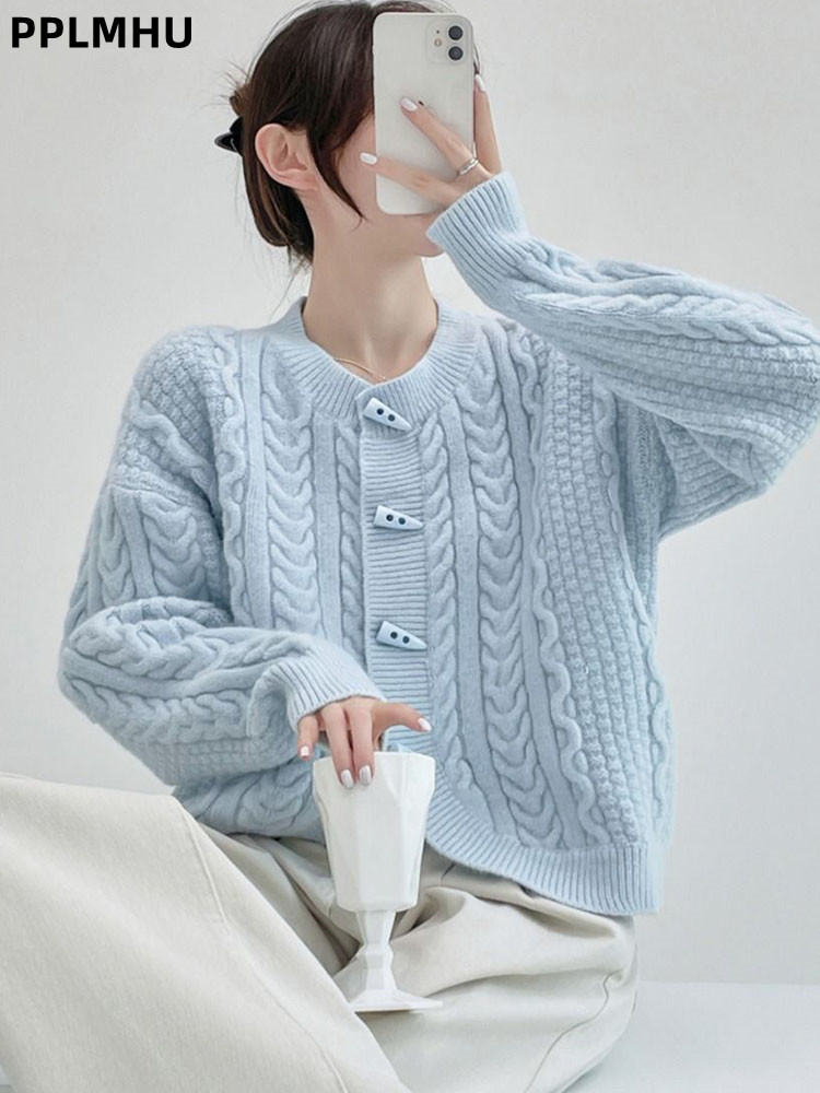 Women'S Fashion Gilet - Sweater Rajut Lengan Panjang Model Horn