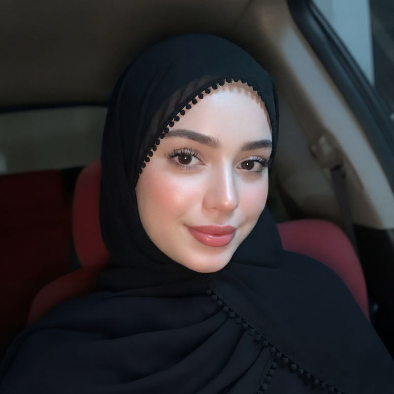 Women Fashion Wear - Hijab Muslim Chiffon Bordir Bunga Halus,