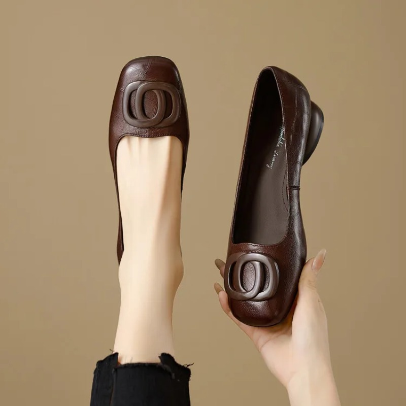 Women'S Fashion Shoes - Sepatu Wanita Gaya Prancis, Sepatu Kulit