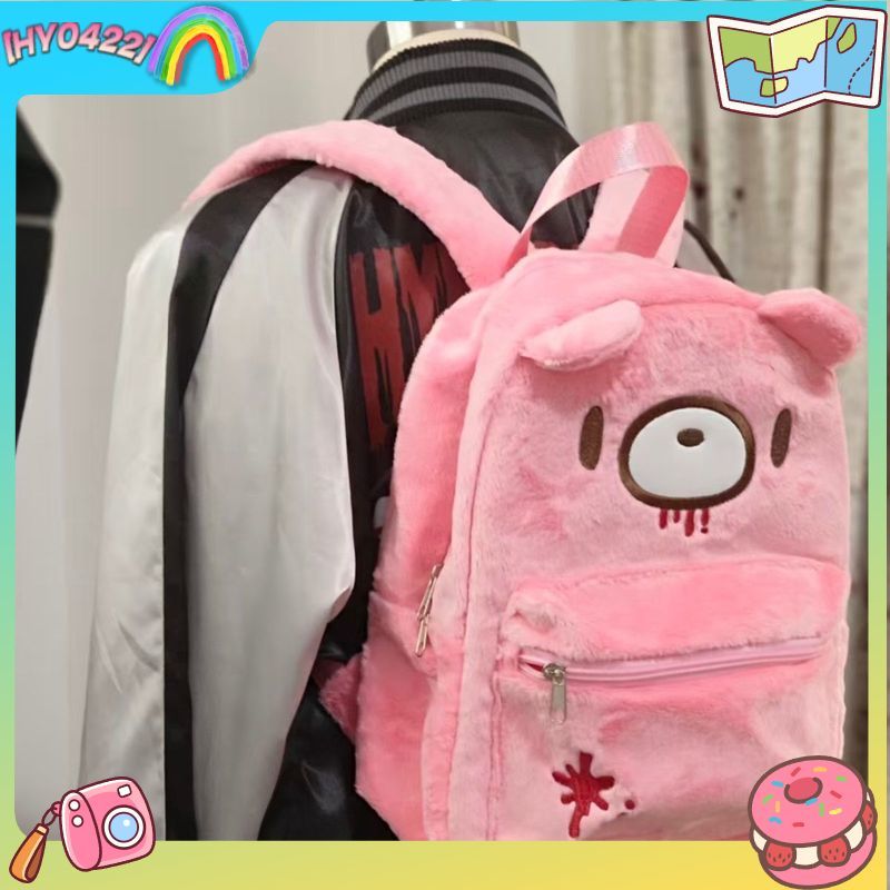Women'S Fashion Backpack - Ransel Lucu Gloomy Bear Pink Kapasitas