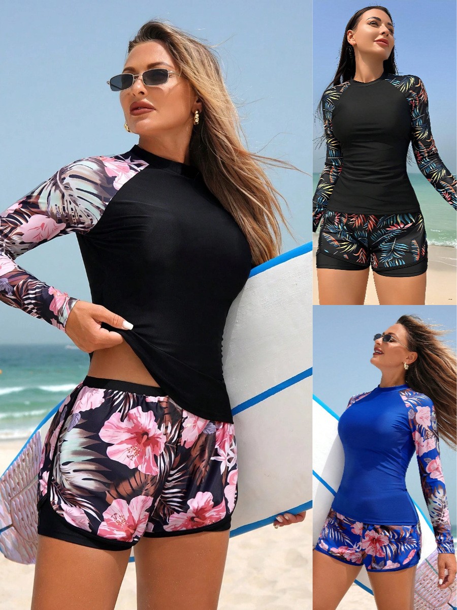 Crop Top Women - Tankini Y2k Wanita Lengan Panjang Crop