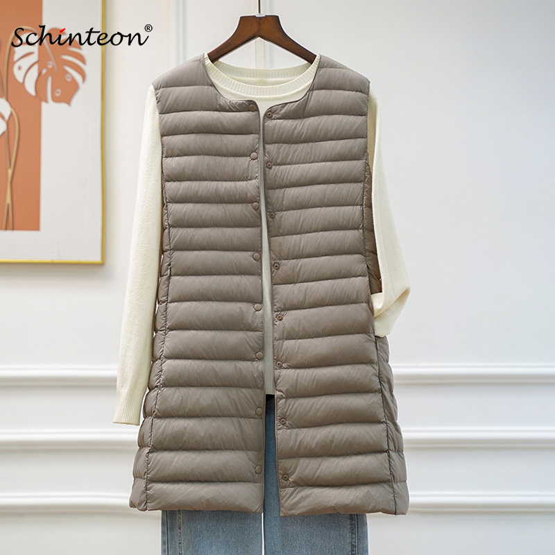 Women'S Fashion Gilet - Rompi Bulu Angsa Ultralight Wanita Schinteon,