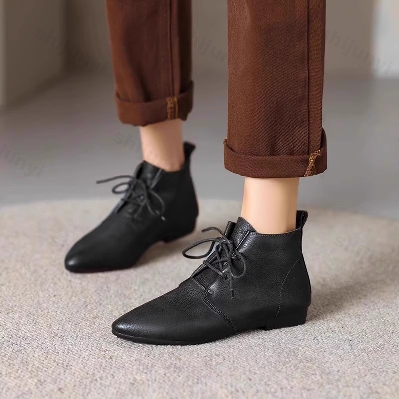 Women'S Fashion Trends Autumn 2025 - Sepatu Boots Pendek Wanita 2025 Kulit