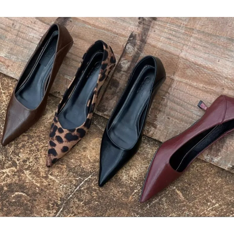 Women'S Fashion Shoes - 2024 wanita seksi High Heels Burgundy