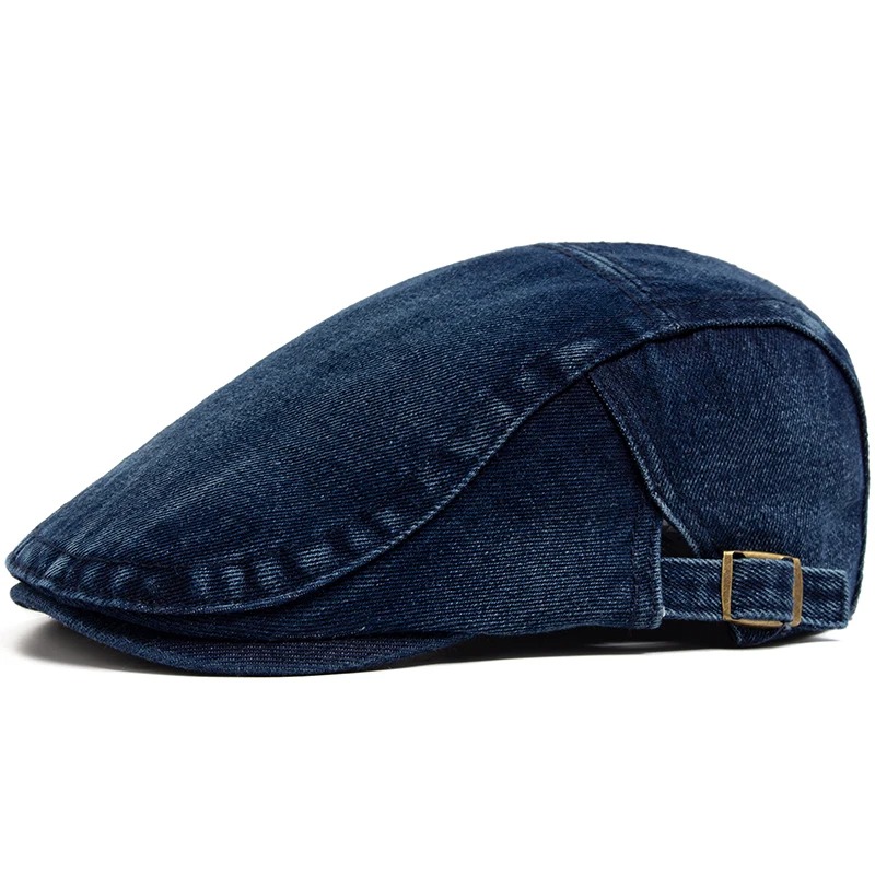 Women Fashion Nz - Topi Baret Denim Katun yang Dapat
