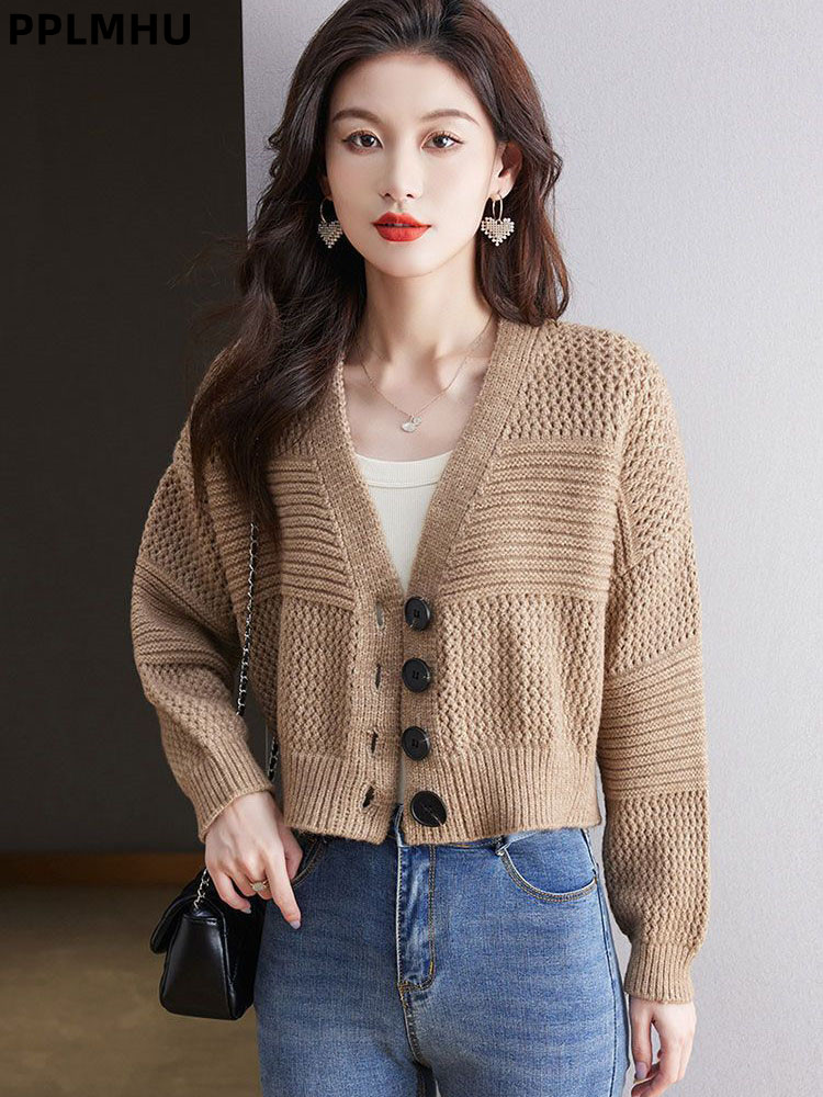 Women'S Fashion Gilet - Kardigan Rajutan Pendek Kasual Wanita Sweter