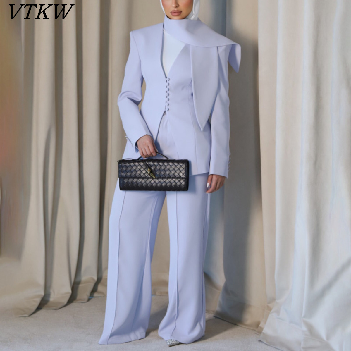 Blazer Women Oversized - VTKW 2026 Setelan Wanita 3 Potong