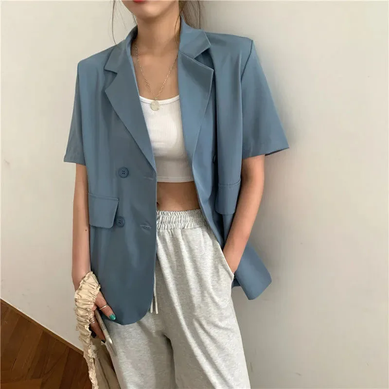 Blazer Women Oversized - SMVP 2025 Jaket Lengan Pendek Musim
