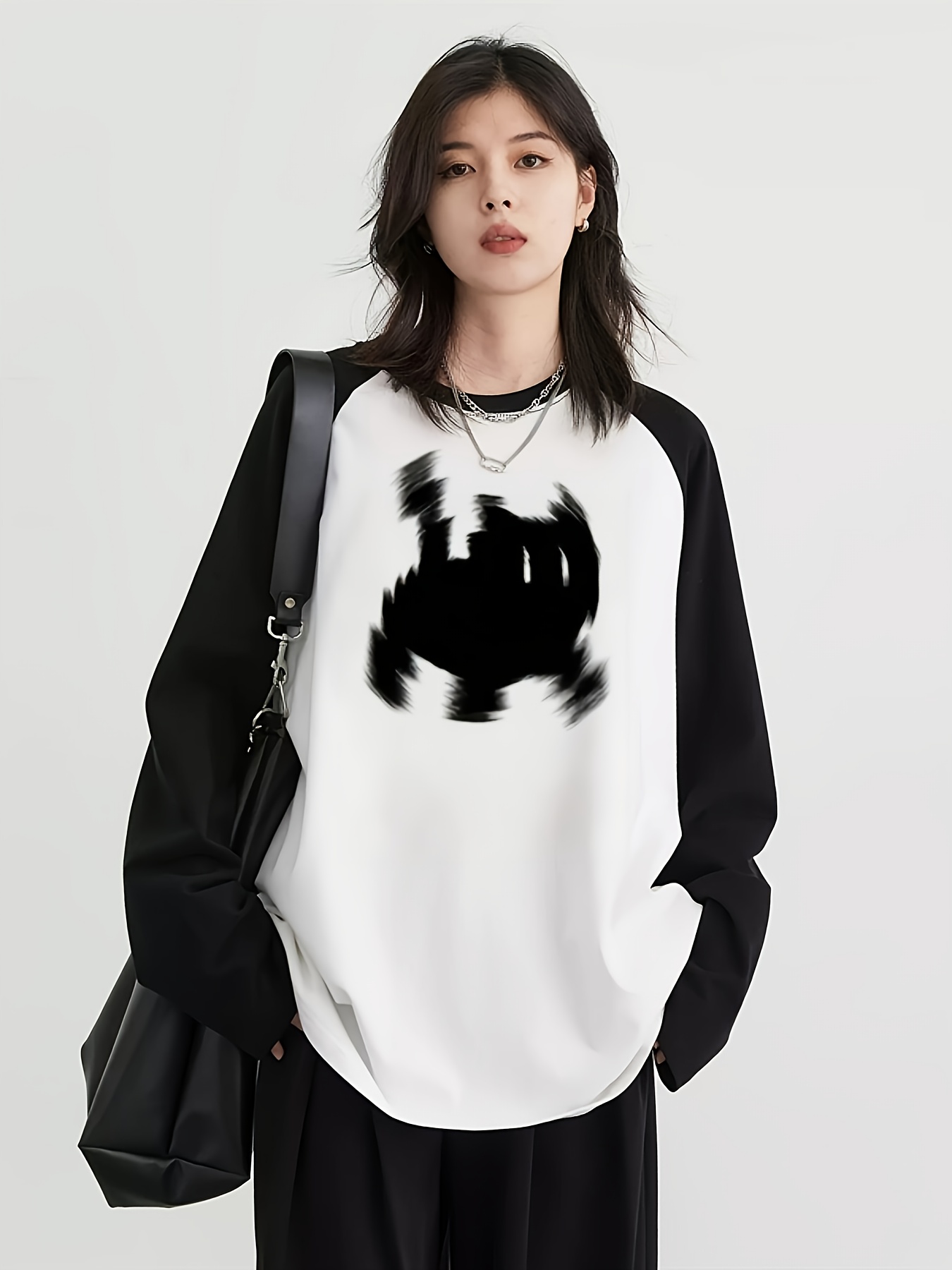 Women'S Fashion Tops - Kaos Raglan Lengan Panjang Wanita Y2K