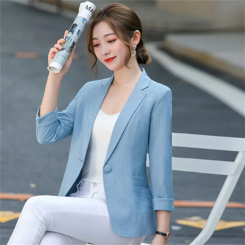 Jaket Setelan Lengan 3/4 Berga - Blazer Women Oversized ulasan dan harga