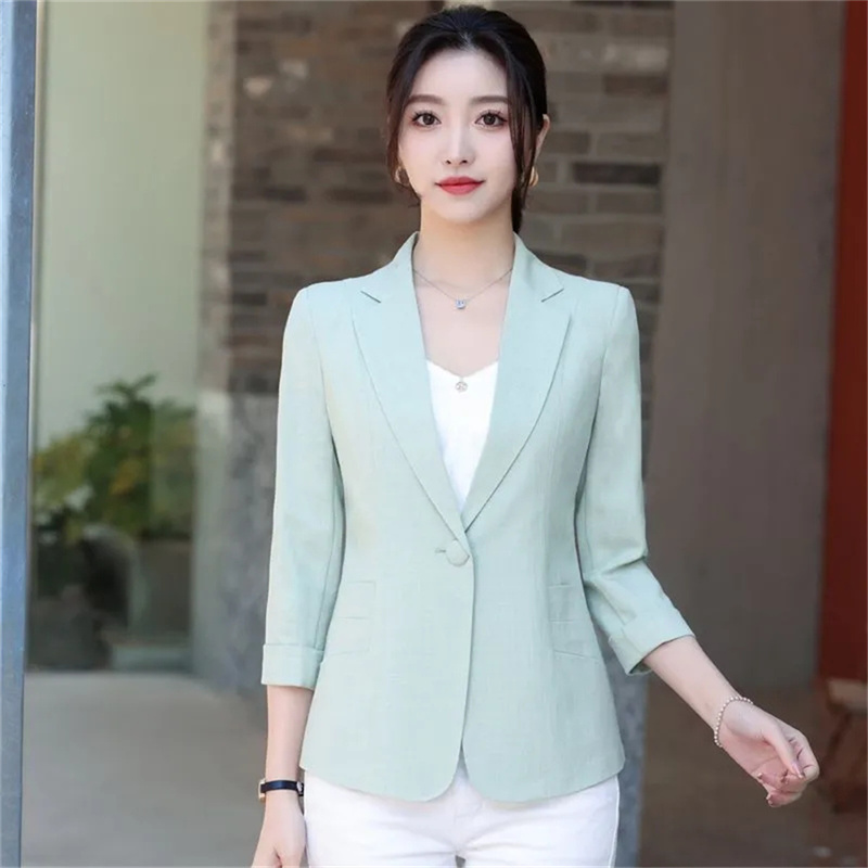 Jaket Setelan Lengan 3/4 Berga - Blazer Women Oversized ulasan dan harga