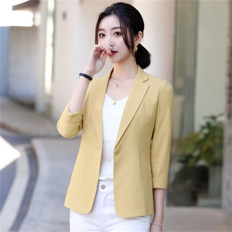 Jaket Setelan Lengan 3/4 Berga - Blazer Women Oversized ulasan dan harga