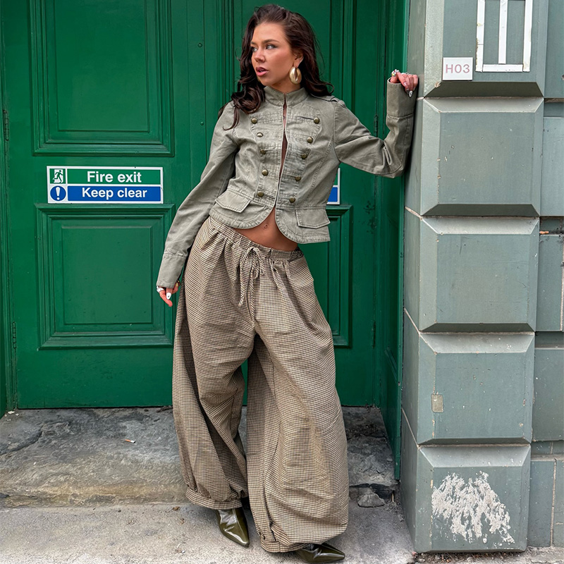 Jaket Kerah Tegak Vintage Soli - Women'S Fashion Trends 2026 Spring Summer ulasan dan harga