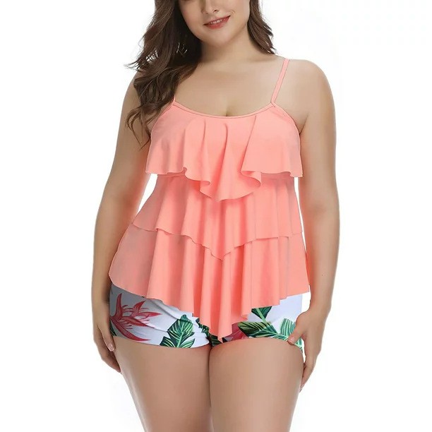 Tankini Wanita Bikini Motif Bu - Crop Top Women ulasan dan harga