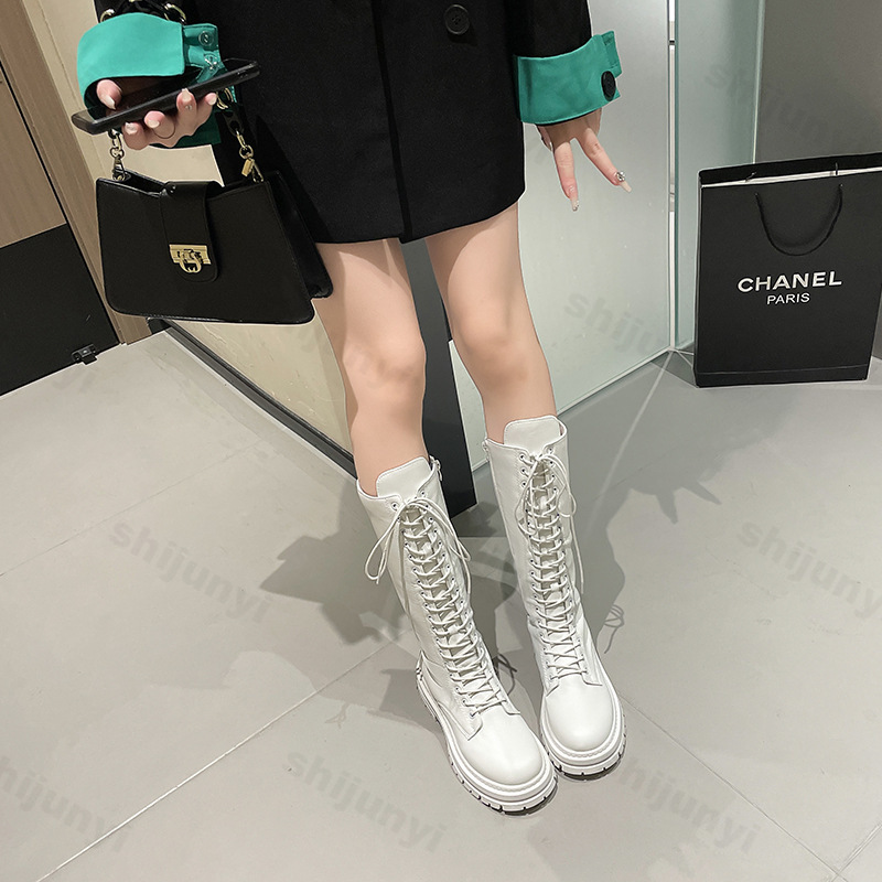 Sepatu Bot Wanita Model Knight - Women'S Fashion Leather Boots ulasan dan harga