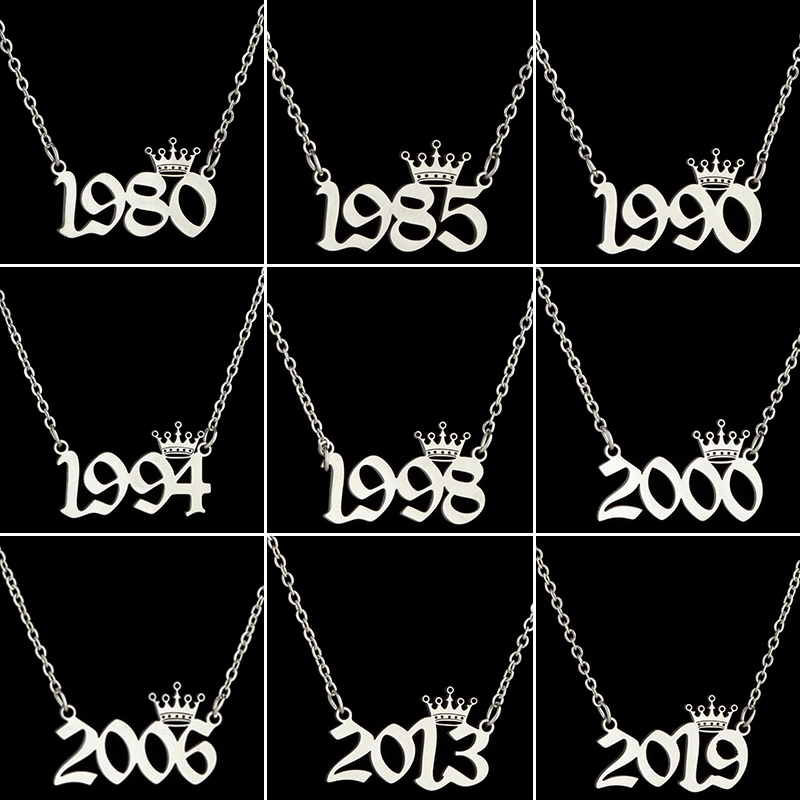 Kalung Nomor Tahun Mahkota Baj - Women'S Fashion Year 2000 ulasan dan harga