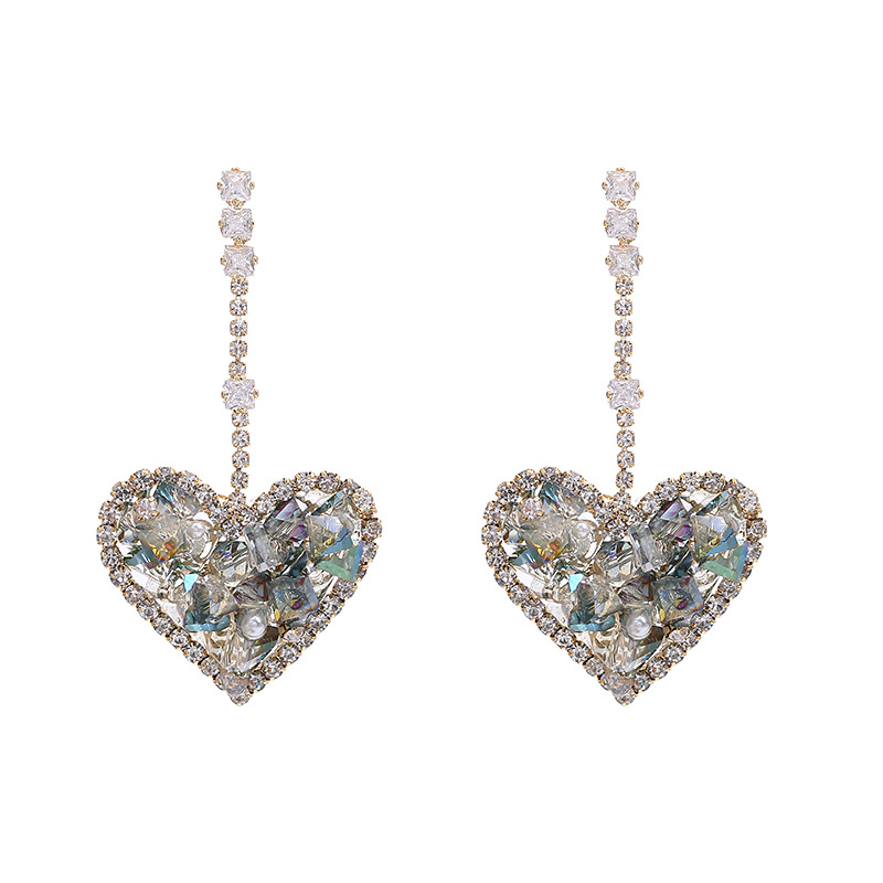 Anting Berbentuk Hati Kristal  - Women Fashion Nz ulasan dan harga