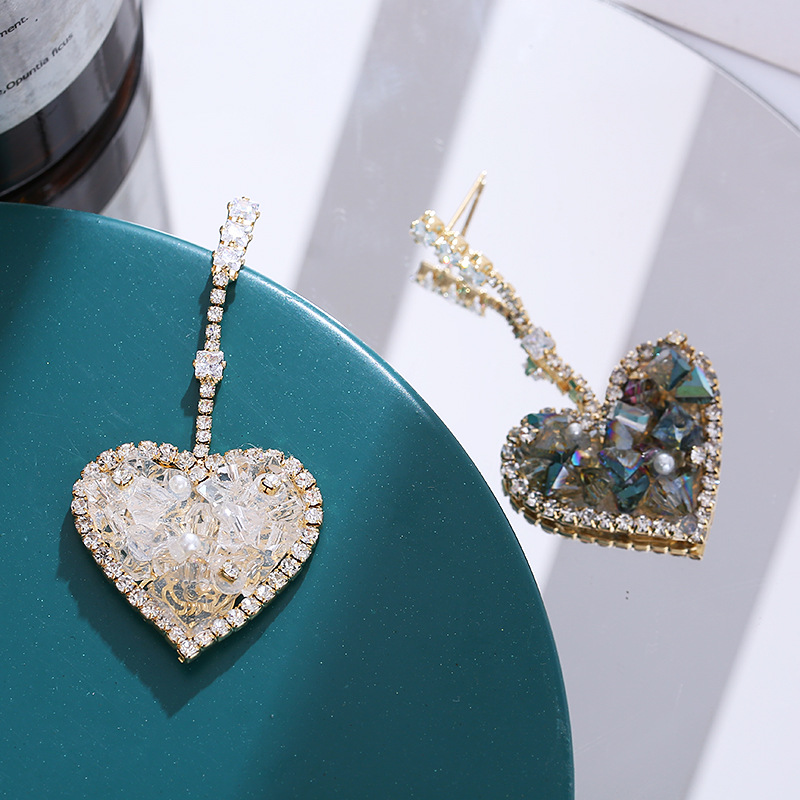 Anting Berbentuk Hati Kristal  - Women Fashion Nz ulasan dan harga