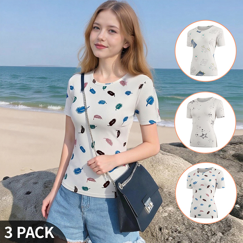 Kaus Wanita Lengan Pendek Berm - Women Fashion Wear ulasan dan harga