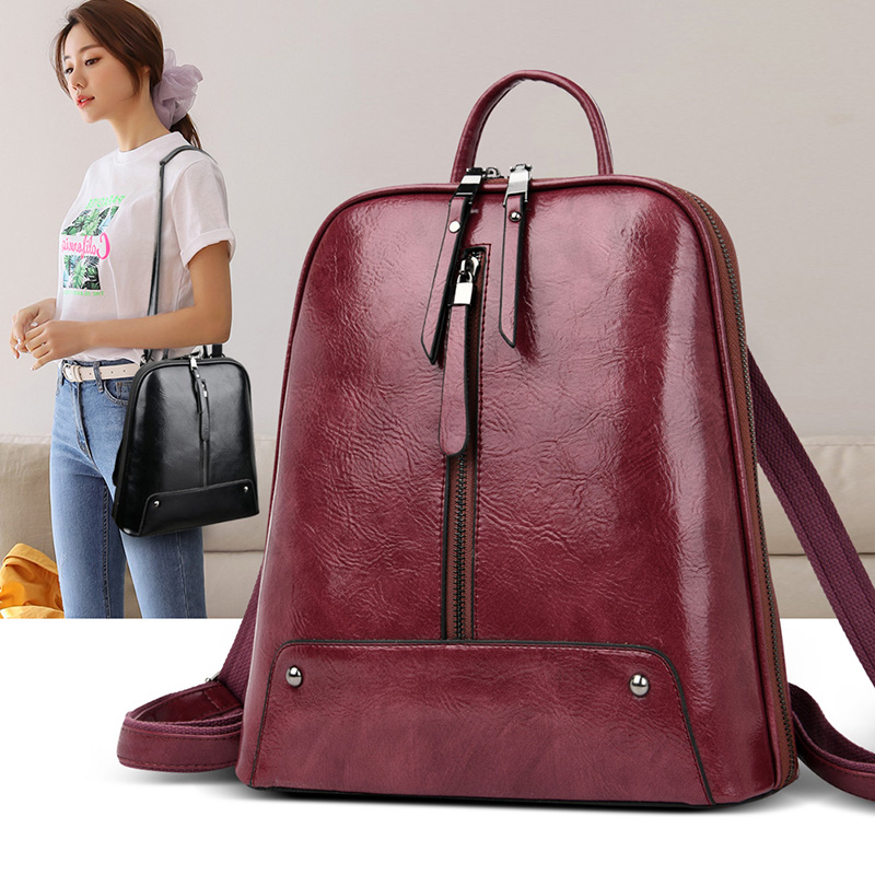 Wanita Ransel Kulit Ransel Fas - Women Fashion Online ulasan dan harga