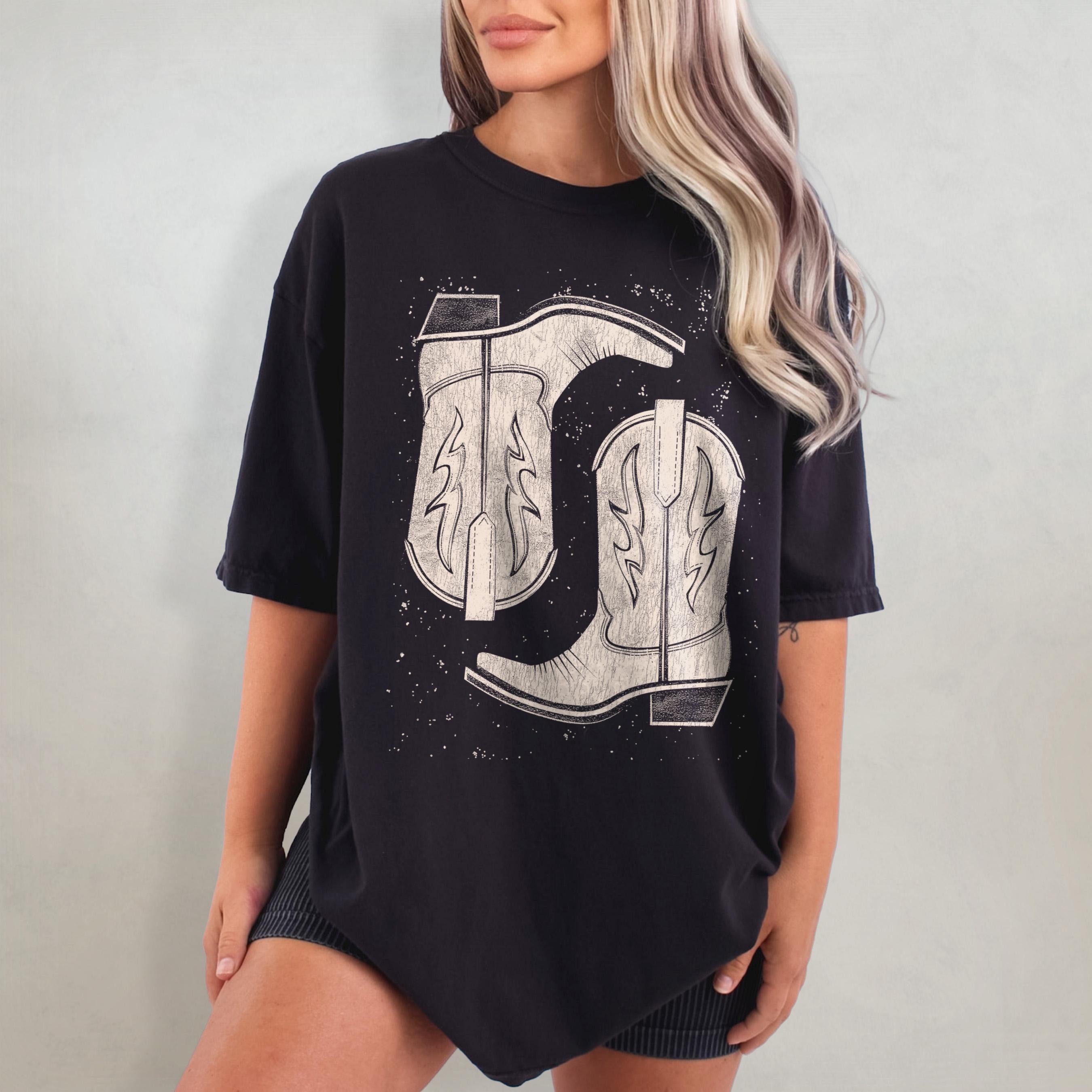 Kaos Cetak Sepatu Bot Koboi Re - Women'S Fashion Trends 2026 Spring Summer ulasan dan harga