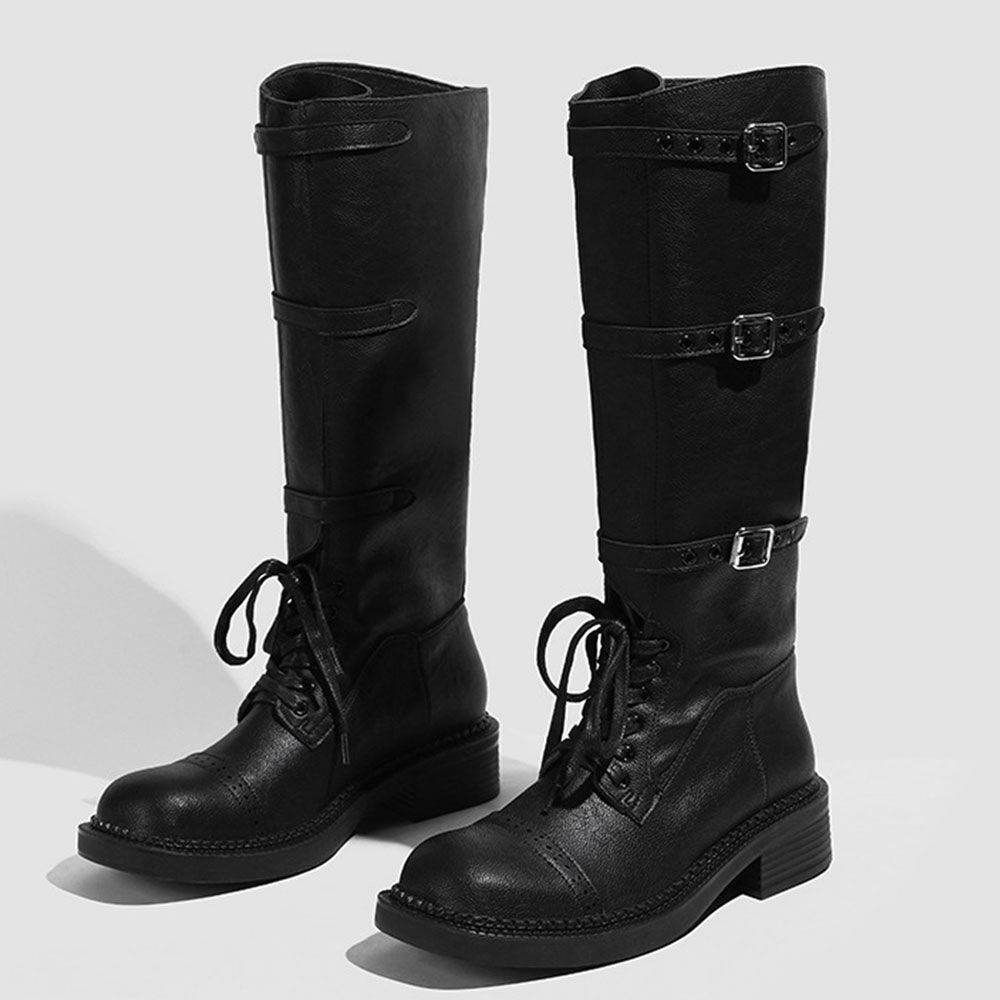 Sepatu Bot Setinggi Lutut Wani - Women'S Fashion Leather Boots ulasan dan harga