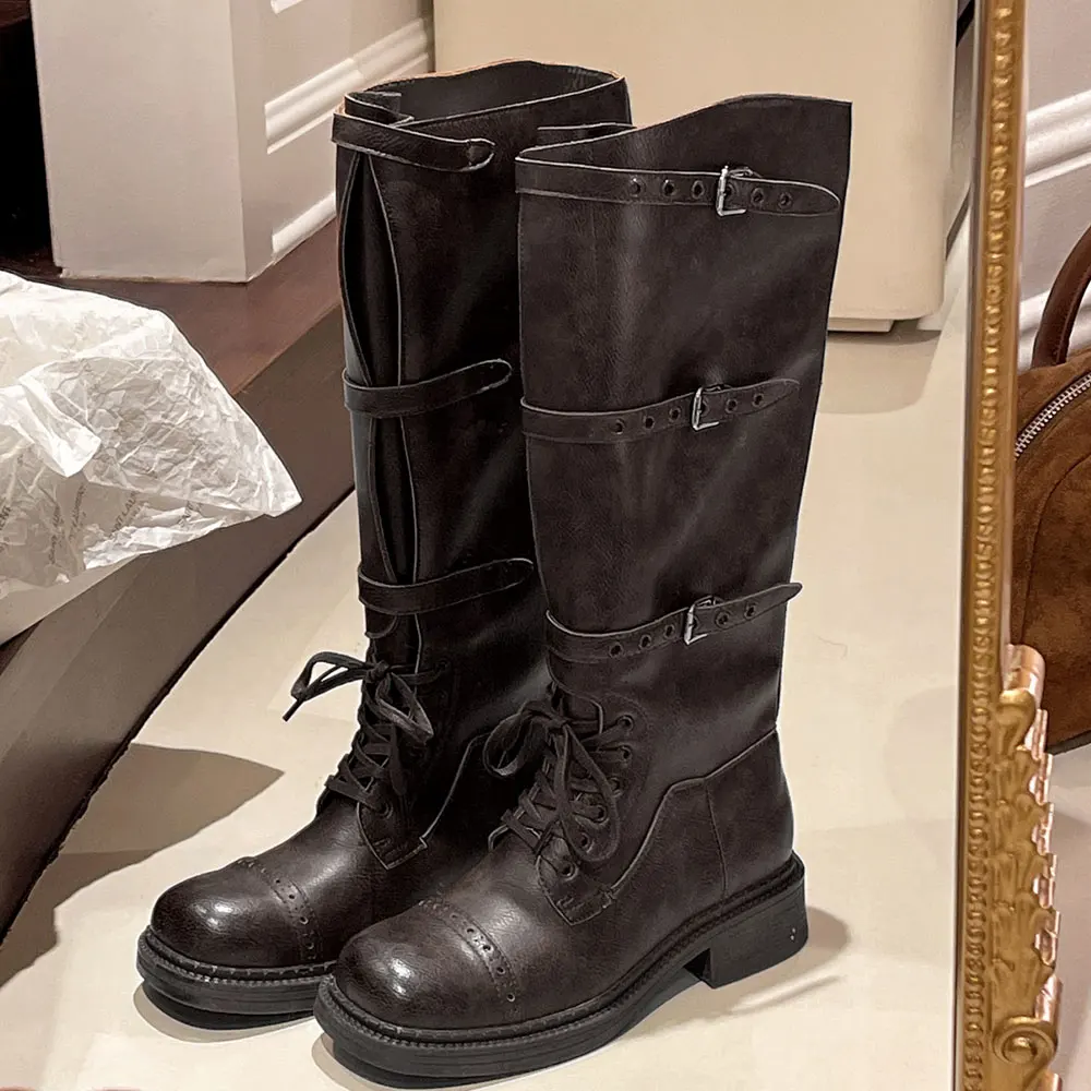 Sepatu Bot Setinggi Lutut Wani - Women'S Fashion Leather Boots ulasan dan harga