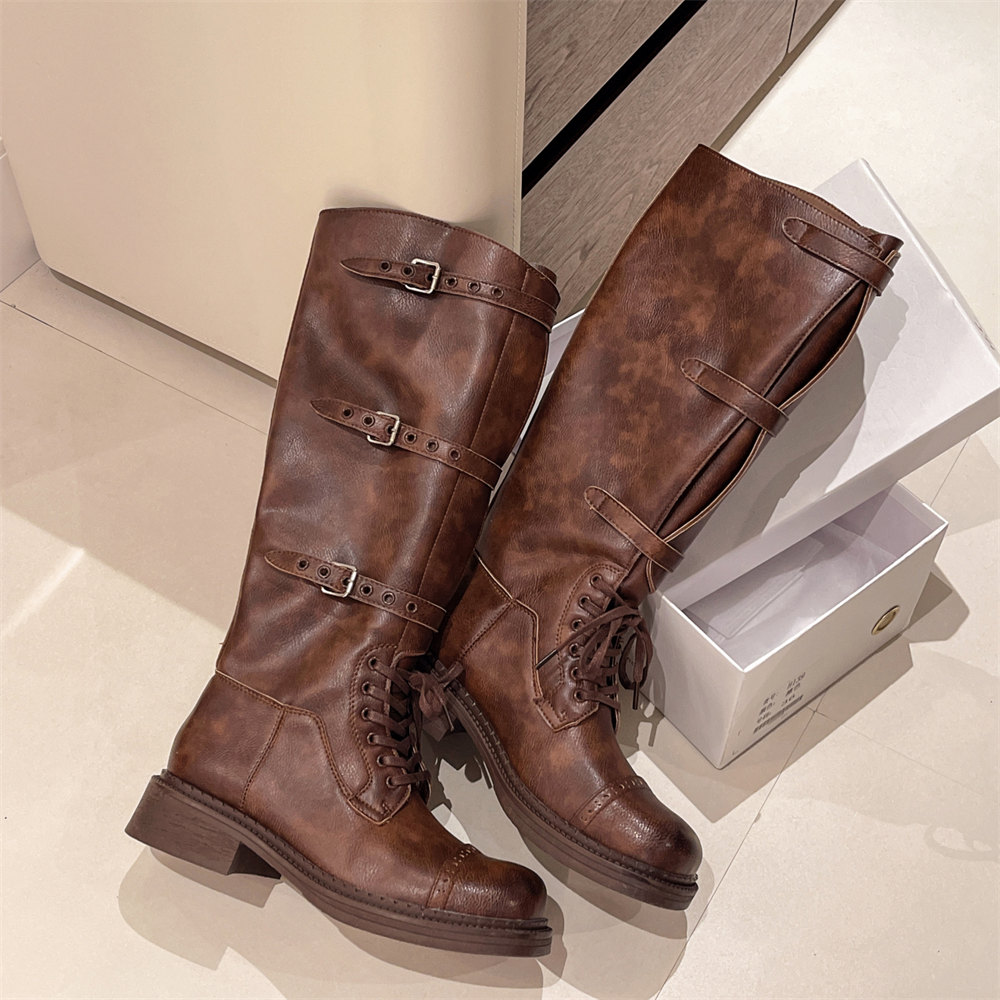 Sepatu Bot Setinggi Lutut Wani - Women'S Fashion Leather Boots ulasan dan harga