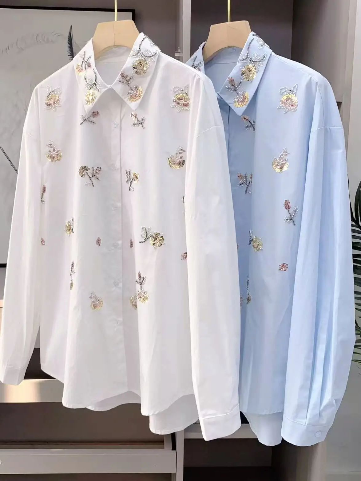 Blus Katun Bordir Mutiara Paye - Women'S Fashion Trends 2026 Spring Summer ulasan dan harga
