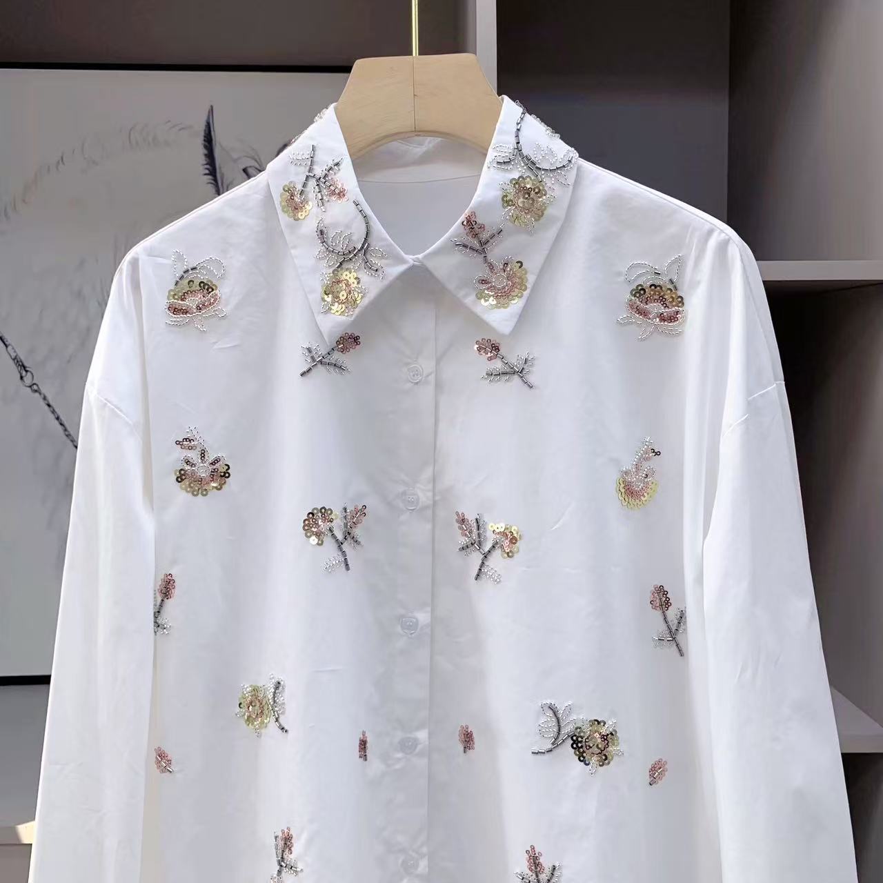 Blus Katun Bordir Mutiara Paye - Women'S Fashion Trends 2026 Spring Summer ulasan dan harga
