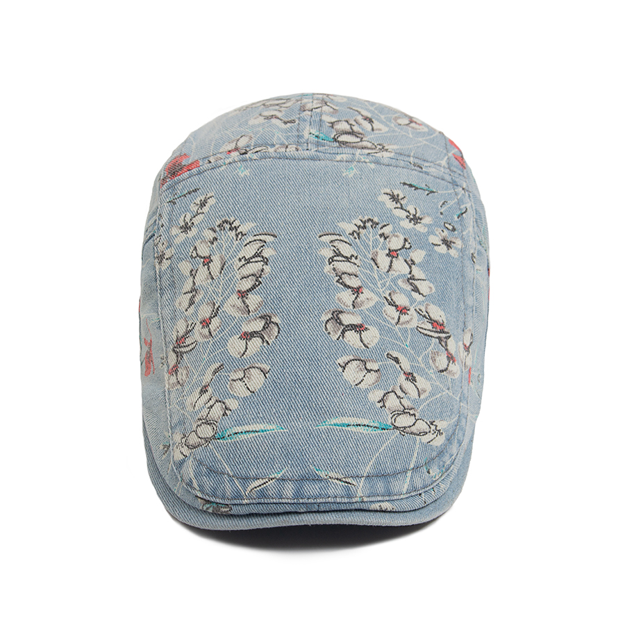 Baret Denim Gambar Cetak Antik - Women Fashion Nz ulasan dan harga