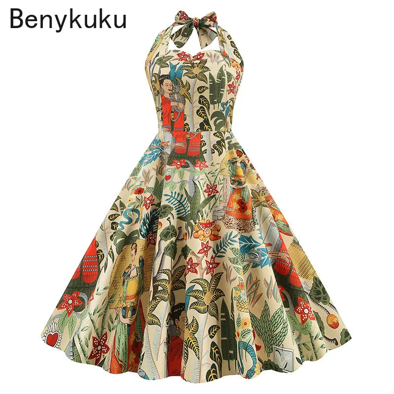 Gaun Vintage Wanita Motif Musi - Women'S Fashion In The 60S ulasan dan harga