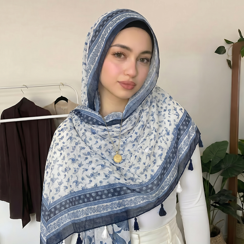 Hijab Muslim Elegan Patchwork  - Women Fashion Wear ulasan dan harga
