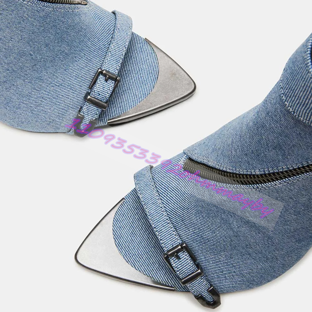 Sepatu Bot Ujung Runcing Denim - Women'S Fashion Belts ulasan dan harga
