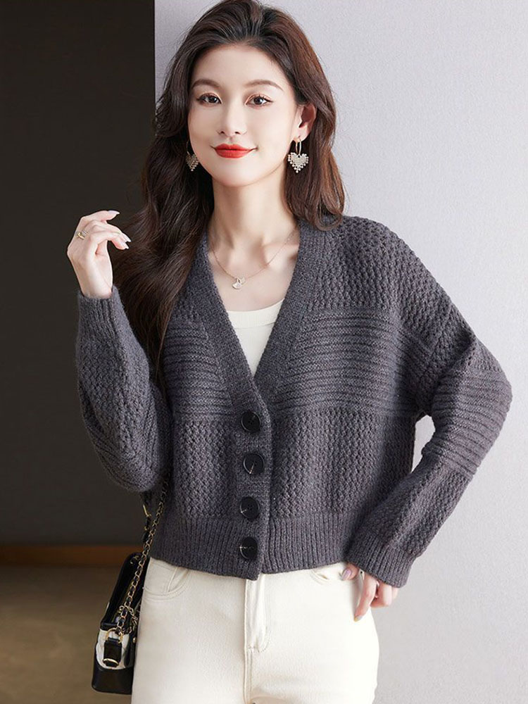Kardigan Rajutan Pendek Kasual - Women'S Fashion Gilet ulasan dan harga
