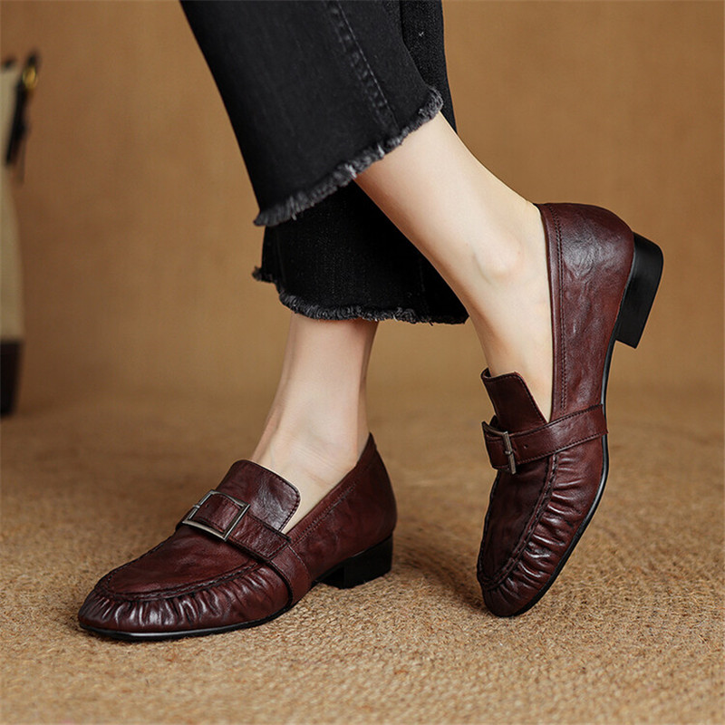 Sepatu ujung bulat berlipat mo - Women'S Fashion Shoes ulasan dan harga