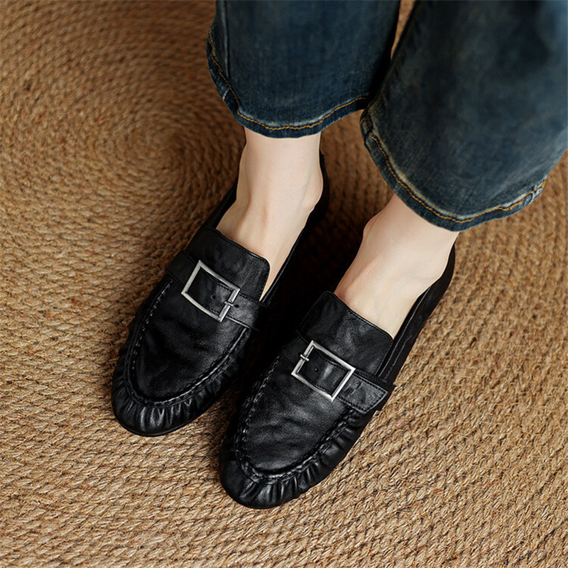 Sepatu ujung bulat berlipat mo - Women'S Fashion Shoes ulasan dan harga