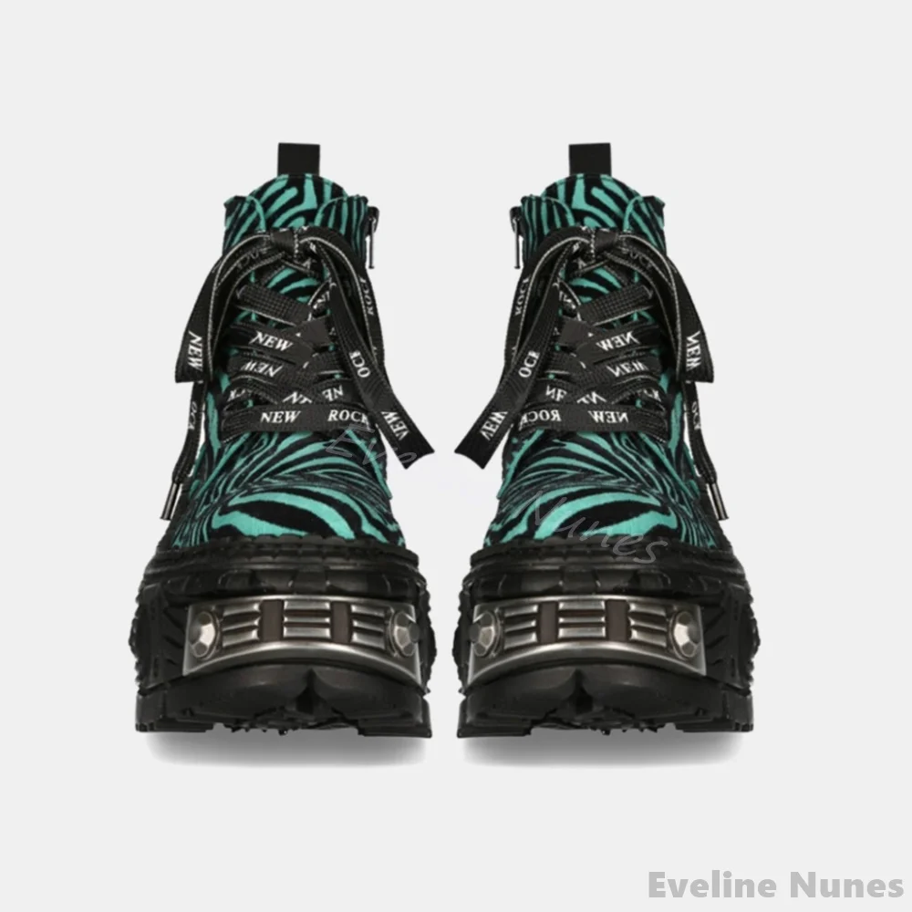 Sepatu Bot Punk Gambar Macan T - Women'S Fashion Leather Boots ulasan dan harga