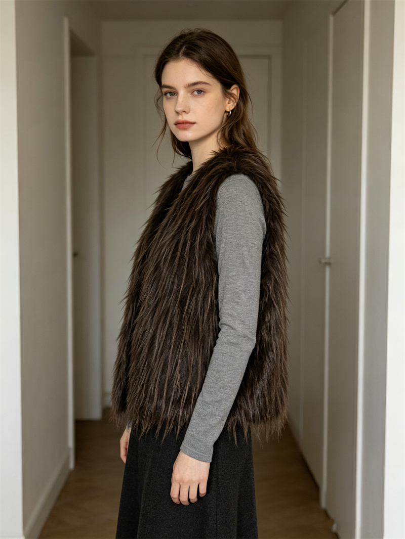 Rompi Bulu Imitasi Wanita Guob - Women'S Fashion Gilet ulasan dan harga