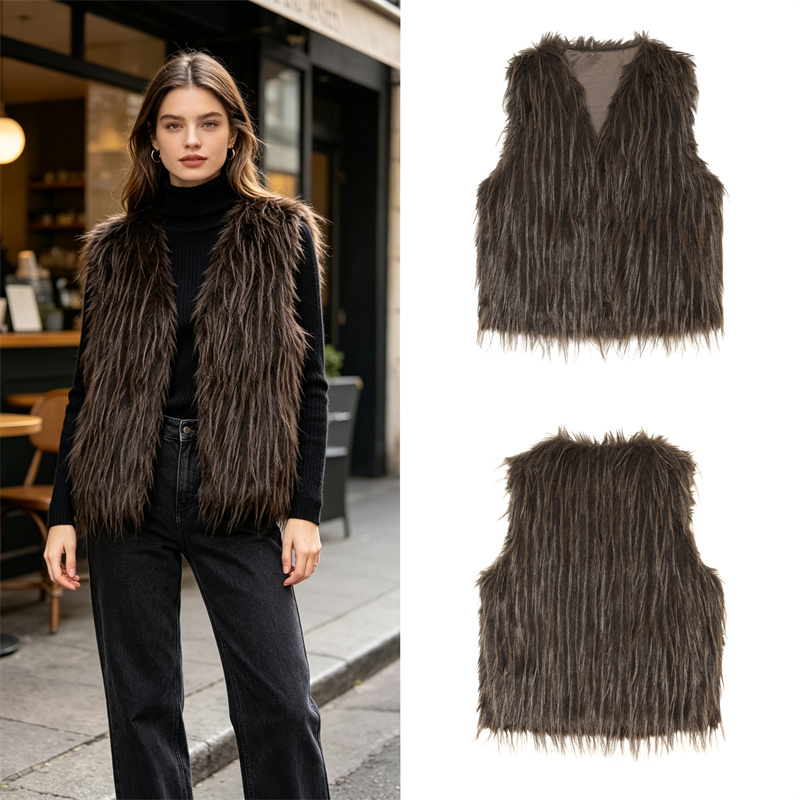 Rompi Bulu Imitasi Wanita Guob - Women'S Fashion Gilet ulasan dan harga