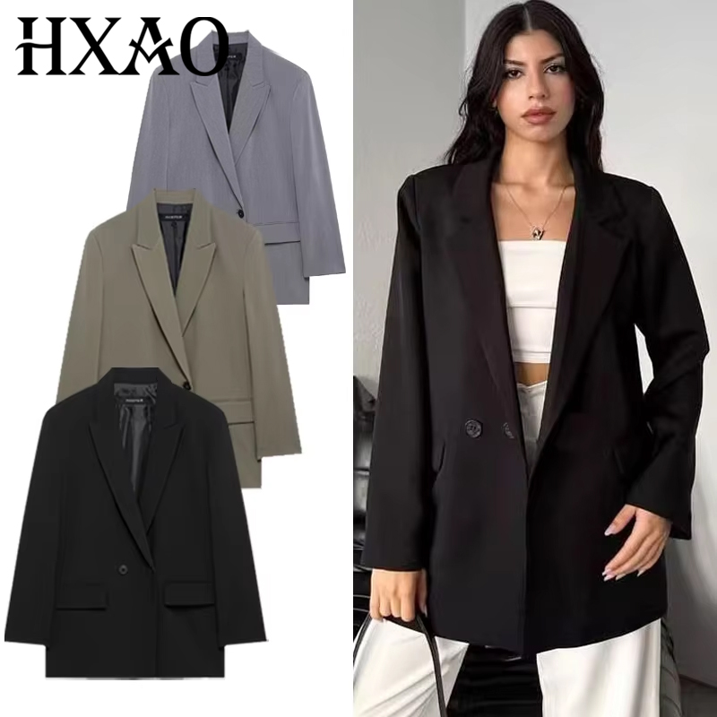 HXAO Blazer Wanita Pakaian Kan - Blazer Women Oversized ulasan dan harga