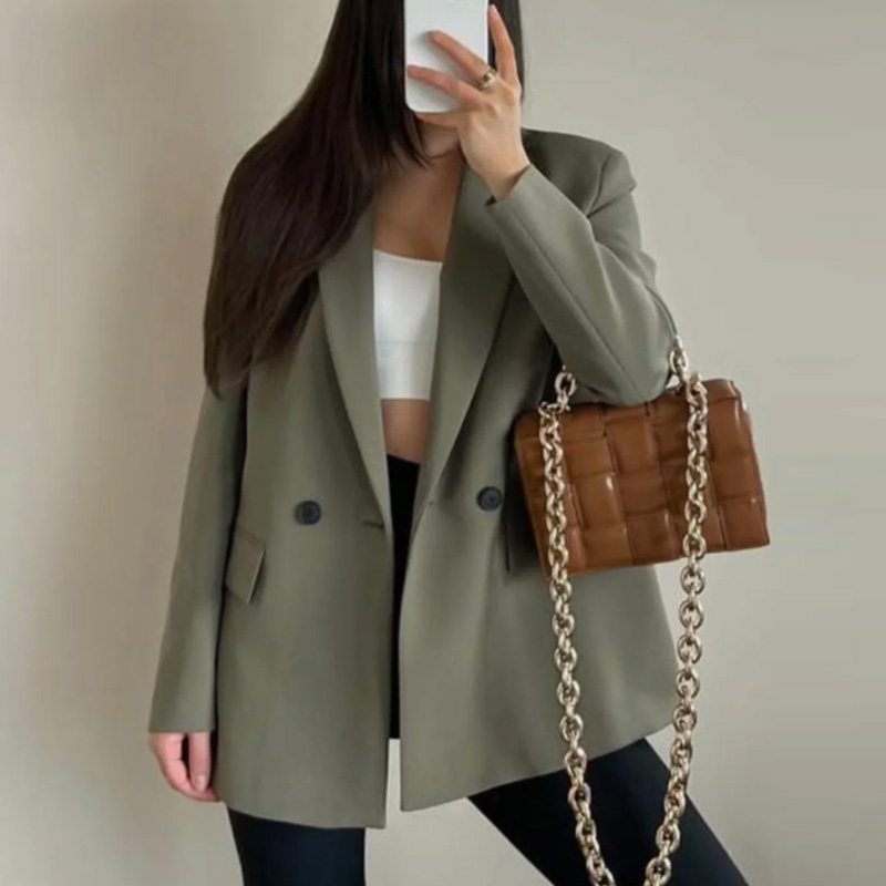 HXAO Blazer Wanita Pakaian Kan - Blazer Women Oversized ulasan dan harga