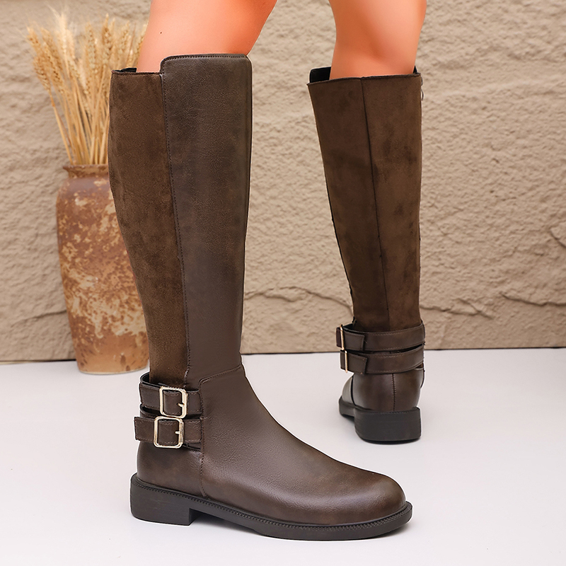 Sepatu Bot Berkuda Wanita Kuli - Women'S Fashion Leather Boots ulasan dan harga