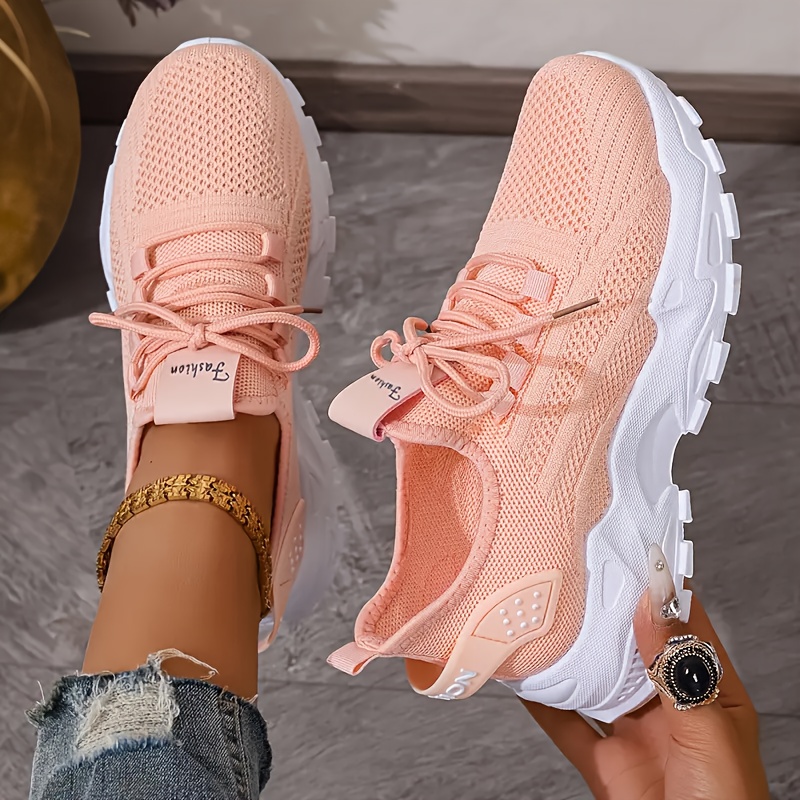 Sepatu Rajut Bernapas Fashion  - Women'S Fashion Gym Shoes ulasan dan harga